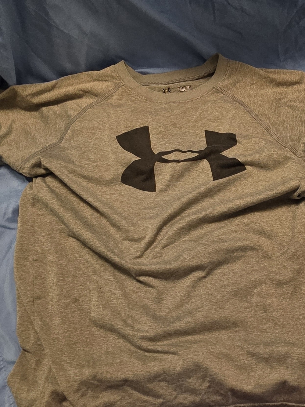 Under Armour Men's Short-Sleeve Logo Tee - Gray with Black Logo